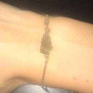 Alex and ani pull charm bracelet angel wings